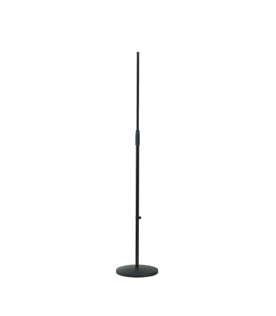 K&M Microphone Stand, Cast Iron Round Base Black Colour K&M Microphone Stand, Cast Iron Round Base Black Colour - Image 1