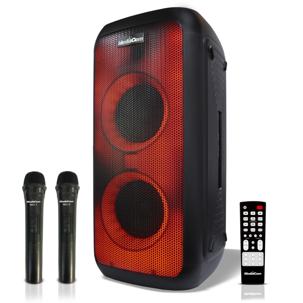 MediaCom MCI 727 Flame Double Party Speaker with 2 Wireless Microphone MediaCom MCI 727 Flame Double Party Speaker with 2 Wireless Microphone - Image 1